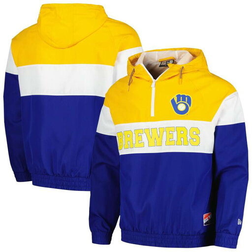 【送料無料】 ニューエラ メンズ Tシャツ トップス Men's New Era Royal Milwaukee Brewers Ripstop Raglan Quarter-Zip Hoodie Windbreaker Jacket Brw Blue 【送料無料】 ニューエラ メンズ Tシャツ トップス Men's New Era Royal Milwaukee Brewers Ripstop Raglan Quarter-Zip Hoodie Windbreaker Jacket Brw Blue