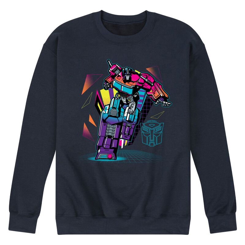 【送料無料】 ライセンス キャラクター メンズ Tシャツ トップス Men's Transformers Optimus Run Fleece Sweatshirt Navy