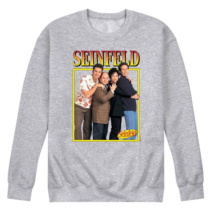【送料無料】 ライセンス キャラクター メンズ Tシャツ トップス Men's Seinfeld Group Square Fleece Sweatshirt Heather Gray
