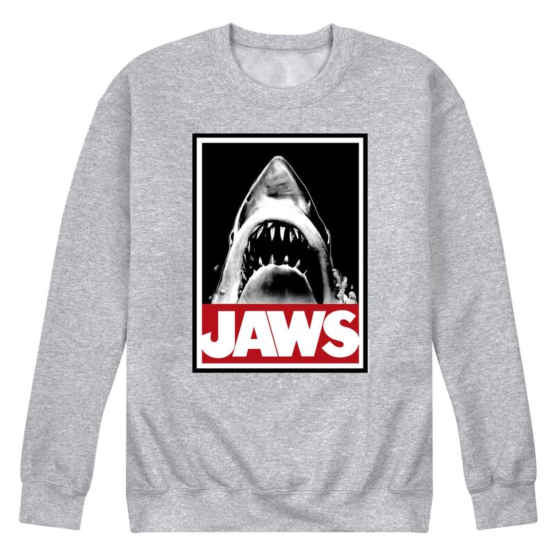 【送料無料】 ライセンス キャラクター メンズ Tシャツ トップス Men's Jaws The Giant Fleece Sweatshirt Heather Gray