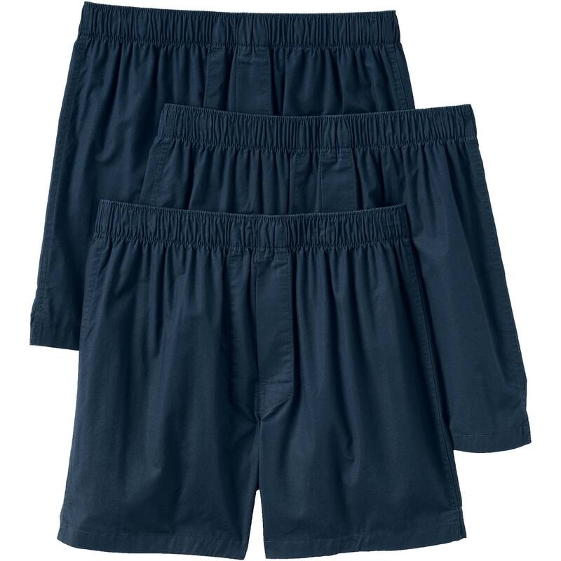 【送料無料】 ランズエンド メンズ ボクサーパンツ アンダーウェア Men's Lands' End 3-Pack Essential Boxers Radiant Navy