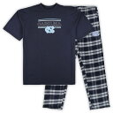 【送料無料】 プロファイル メンズ Tシャツ トップス Men's Profile Navy North Carolina Tar Heels Big & Tall 2-Pack T-Shirt & Flannel Pants Set Unc Navy