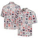 【送料無料】 レインスプーナー メンズ Tシャツ トップス Men's Reyn Spooner White New York Yankees Americana Button-Up Shirt Ynk White(4)