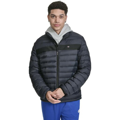 【送料無料】 チャンピオン メンズ ジャケット・ブルゾン アウター Men's Champion Lightweight Packable Hooded Puffer Jacket Black 【送料無料】 チャンピオン メンズ ジャケット・ブルゾン アウター Men's Champion Lightweight Packable Hooded Puffer Jacket Black