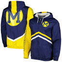 【送料無料】 ミッチェル&ネス メンズ ジャケット・ブルゾン アウター Men's Mitchell & Ness Navy Michigan Wolverines Undeniable Full-Zip Windbreaker Jacket Mic Navy