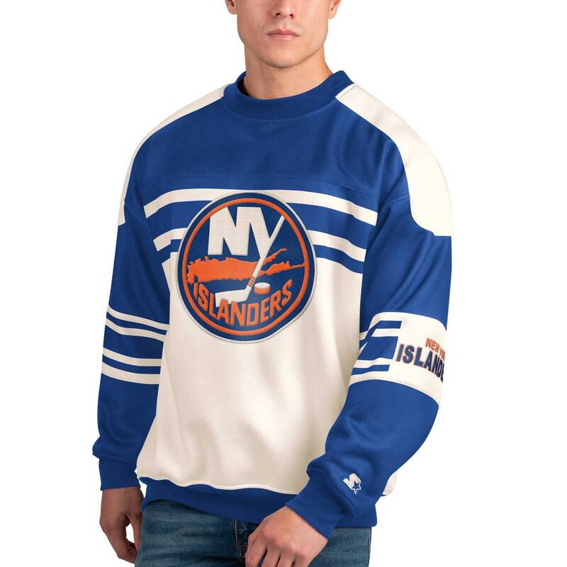 ̵   T ȥåץ Men's Starter White New York Islanders Defe...