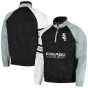 【送料無料】 スターター メンズ ジャケット・ブルゾン アウター Men's Starter Black/White Chicago White Sox Elite Raglan Half-Zip Jacket Sox Black