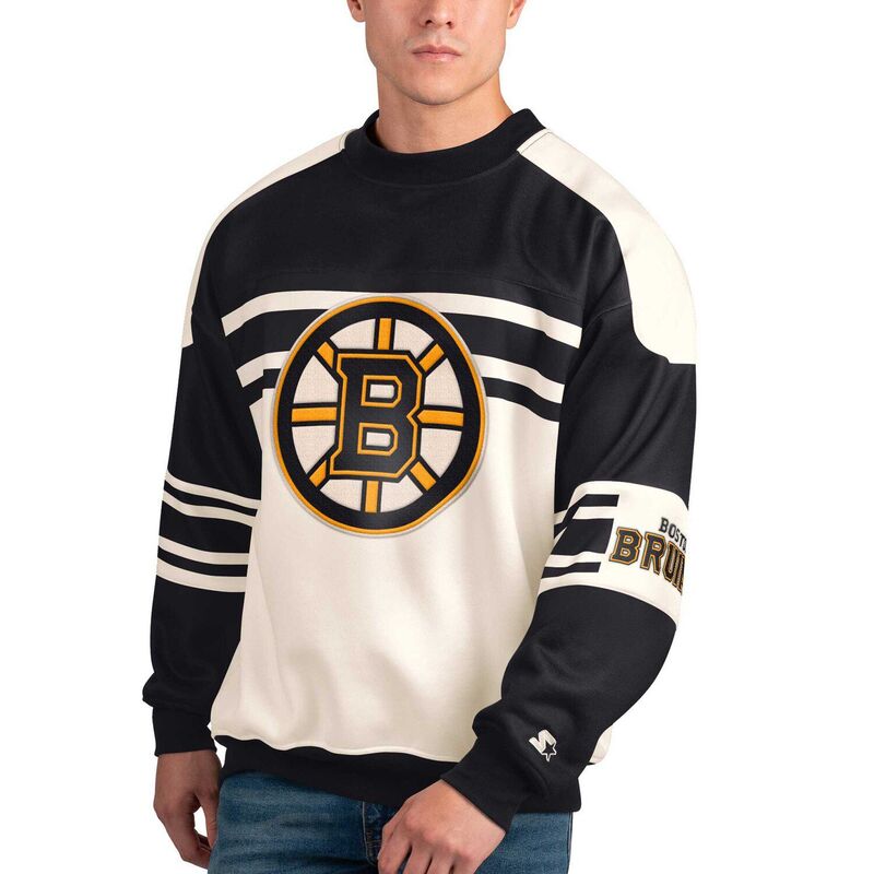 ̵   T ȥåץ Men's Starter White Boston Bruins Defense F...