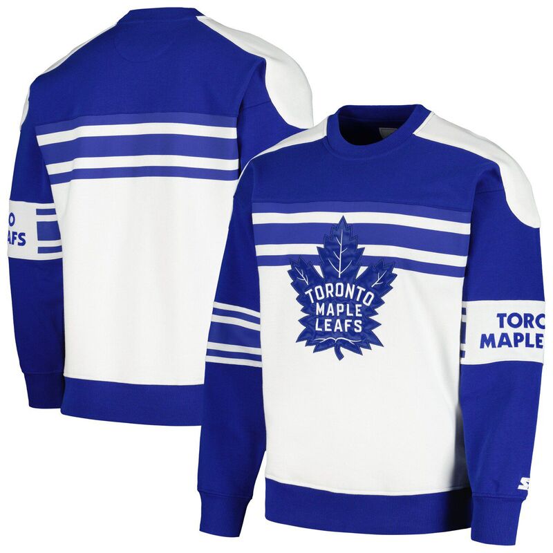 ̵   T ȥåץ Men's Starter White Toronto Maple Leafs Def...