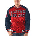 【送料無料】 スターター メンズ ジャケット・ブルゾン アウター Men's Starter Red/Navy Boston Red Sox Varsity Satin Full-Snap Jacket Rsx Red