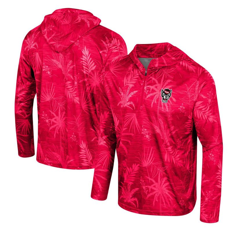 ̵   T ȥåץ Men's Colosseum Red NC State Wolfpack Palms...