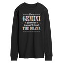 【送料無料】 ライセンス キャラクター メンズ Tシャツ トップス Men's I'm A Gemini Long Sleeve Graphic Tee Black(4)