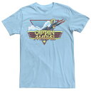 【送料無料】 ライセンス キャラクター メンズ Tシャツ トップス Men's Captain Marvel Flight Graphic Tee Light Blue(4)