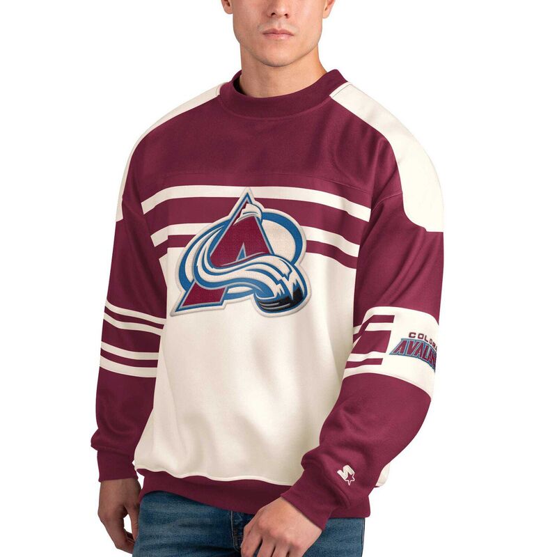 ̵   T ȥåץ Men's Starter White Colorado Avalanche Defe...