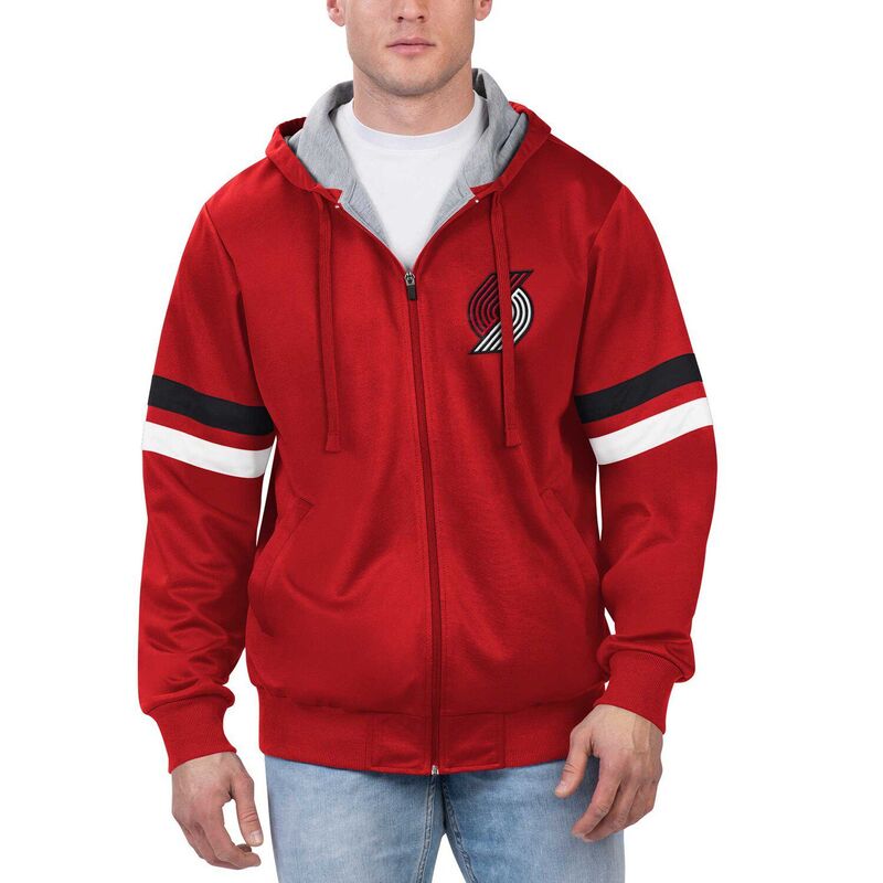 【送料無料】 カール バンクス メンズ ジャケット・ブルゾン アウター Men's G-III Sports by Carl Banks Red Portland Trail Blazers Contender Full-Zip Hoodie Jacket Trb Red