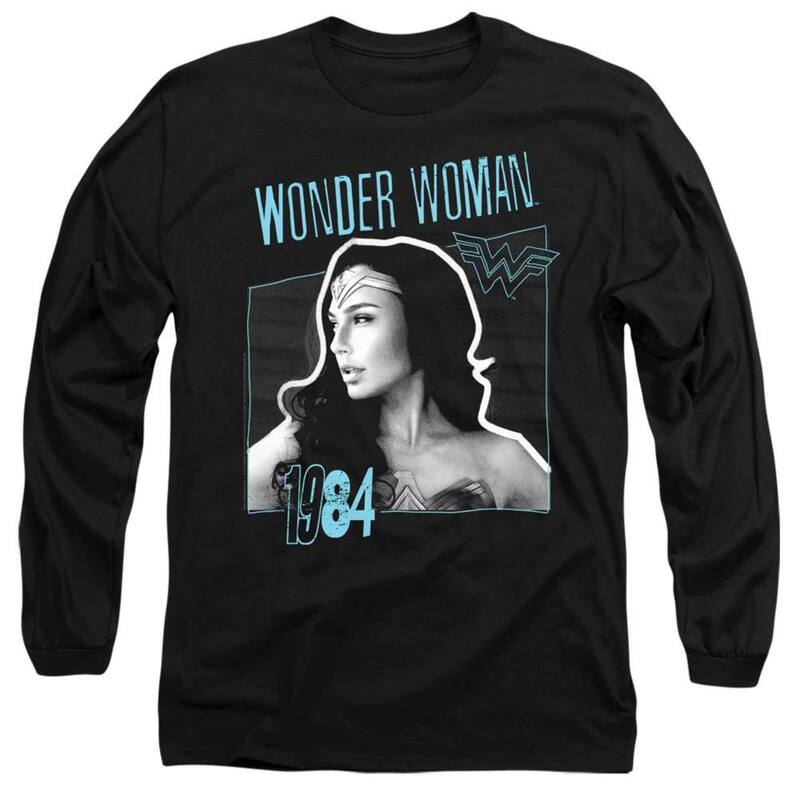 【送料無料】 ライセンス キャラクター メンズ Tシャツ トップス Wonder Woman 84 Space Poster Long Sleeve Adult T-shirt Black