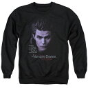 【送料無料】 ライセンス キャラクター メンズ ニット・セーター アウター Vampire Diaries Sense Your Body Adult Crewneck Sweatshirt Black(4)