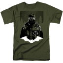 【送料無料】 ライセンス キャラクター メンズ Tシャツ トップス The Batman Noir Riddler Short Sleeve Adult T-shirt Military Green(4)