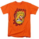 【送料無料】 ライセンス キャラクター メンズ Tシャツ トップス The Year Without A Santa Claus Heat Miser Short Sleeve Adult T-shirt Orange(4)