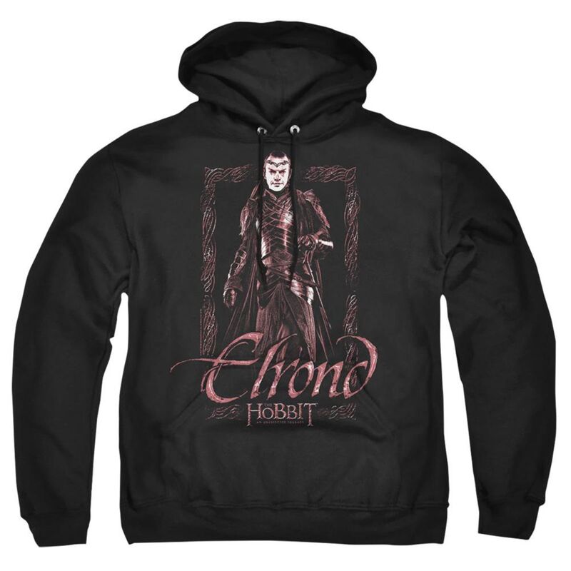 【送料無料】 ライセンス キャラクター メンズ ニット・セーター アウター The Hobbit Elrond Stare Adult Pull Over Hoodie Black