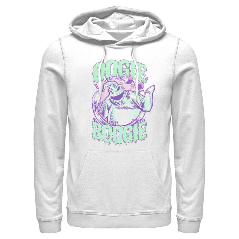【送料無料】 ディズニー メンズ Tシャツ トップス Disney's The Nightmare Before Christmas OOGIE BOOGIE Men's Graphic Hoodie White