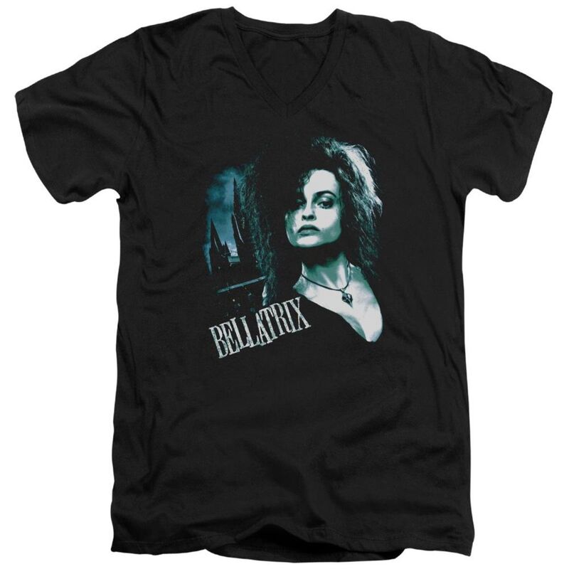 【送料無料】 ライセンス キャラクター メンズ Tシャツ トップス Harry Potter Bellatrix Closeup Short Sleeve T-shirt Black