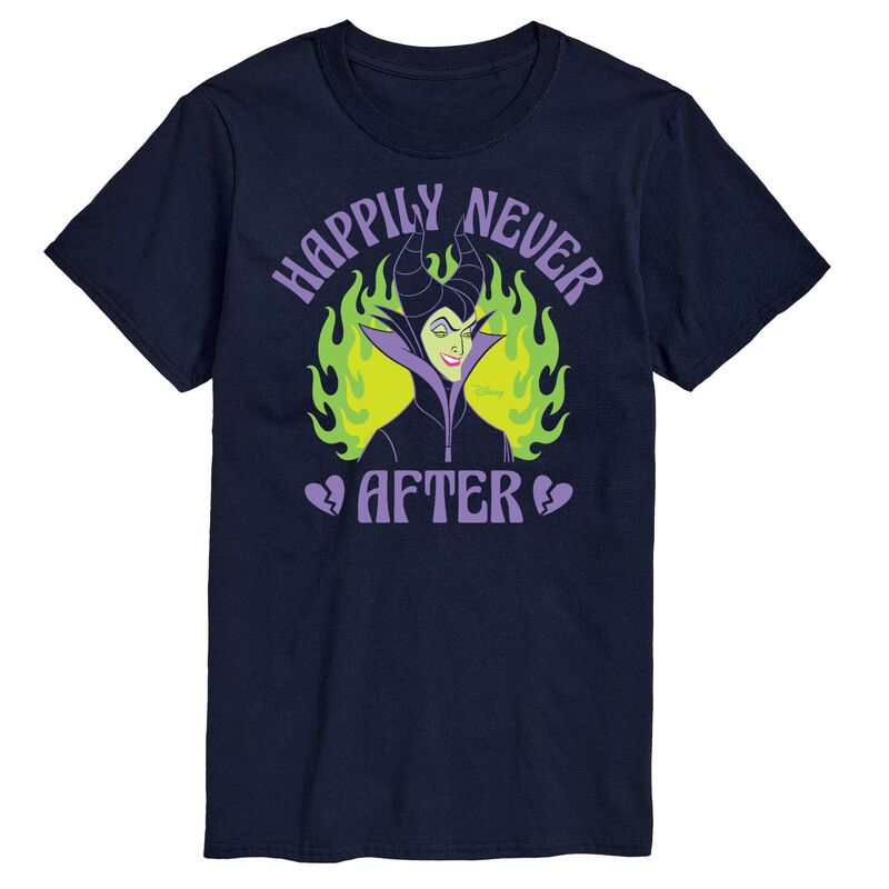 【送料無料】 ディズニー メンズ Tシャツ トップス Disney Villains Sleeping Beauty Maleficent Men's Happily Never After Graphic Tee Navy