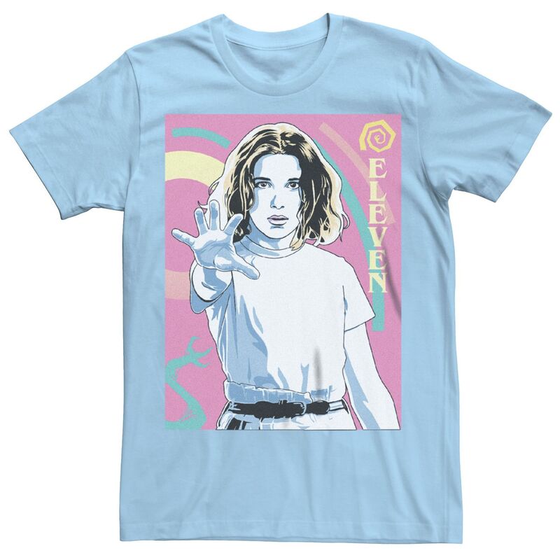 【送料無料】 ライセンス キャラクター メンズ Tシャツ トップス Men's Stranger Things Eleven Powers Poster Graphic Tee Light Blue