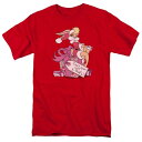 【送料無料】 ライセンス キャラクター メンズ Tシャツ トップス Looney Tunes Lola Present Short Sleeve Adult T-shirt Red(4)