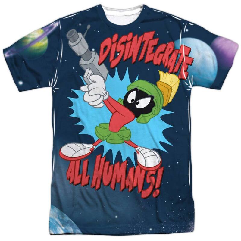 【送料無料】 ライセンス キャラクター メンズ Tシャツ トップス Looney Tunes Disintegrate Short Sleeve Adult Poly Crew T-shirt White