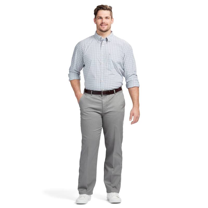 【送料無料】 アイゾッド メンズ Tシャツ トップス Big & Tall IZOD Performance Long Sleeve Plaid Button Down Shirt Estate Blue