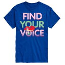 【送料無料】 ディズニー メンズ Tシャツ トップス Disney's The Little Mermaid Big & Tall Ariel Graphic Tee Blue(4)