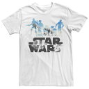 【送料無料】 スター ウォーズ メンズ Tシャツ トップス Men's Star Wars Scenes Graphic Tee White
