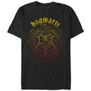 【送料無料】 ライセンス キャラクター メンズ Tシャツ トップス Men's Harry Potter Hogwarts Celestial Crest Graphic Tee Black