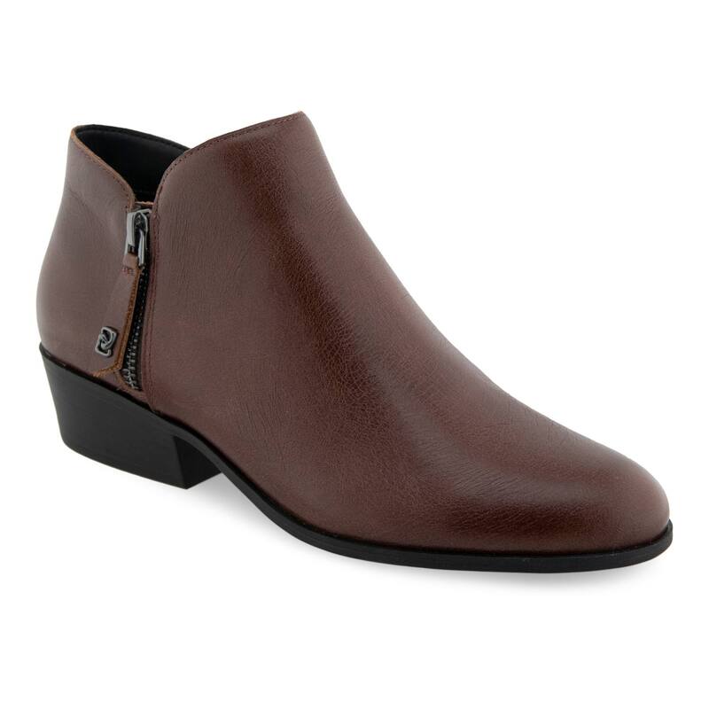 【送料無料】 エアロソールズ レディース ブーツ・レインブーツ シューズ Aerosoles Collaroy Women's Leather Ankle Boots Mocha Burnished