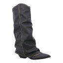 【送料無料】 ヨキ レディース ブーツ・レインブーツ シューズ Yoki Kween Tall Scrunched Women's Boots Black