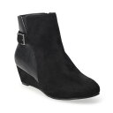 【送料無料】 クロフト&バロー レディース ブーツ・レインブーツ シューズ Croft & BarrowR Carmen Wedge Ankle Boots B...