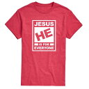 【送料無料】 ライセンス キャラクター メンズ Tシャツ トップス Men's Jesus Rating Graphic Tee Red(4)