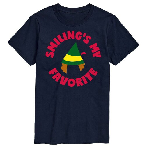 【送料無料】 ライセンス キャラクター メンズ Tシャツ トップス Men's Elf Smilings My Favorite Tee Navy 【送料無料】 ライセンス キャラクター メンズ Tシャツ トップス Men's Elf Smilings My Favorite Tee Navy