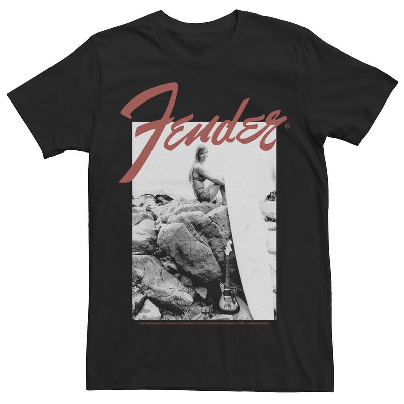 ̵ 饤 饯  T ȥåץ Men's Fender Surfer Chick Photo Grap...
