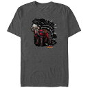 【送料無料】 マーベル メンズ Tシャツ トップス Big & Tall Marvel Deadpool & Wolverine Looks Like A Plucked Turkey Graphic Tee Charcoal Heather