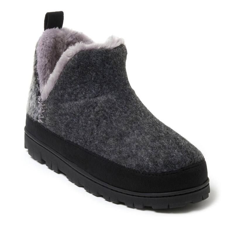 【送料無料】 ディアフォームズ レディース サンダル シューズ Dearfoams Women's Ember Faux Fur Lined Bootie Slippers Black