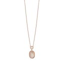 【送料無料】 アンブランデッド レディース ネックレス・チョーカー・ペンダントトップ アクセサリー 14k Rose Gold Over Silver Mother-of-Pearl & Rose Quartz Oval Pendant Necklace 14k Rose Gold Over