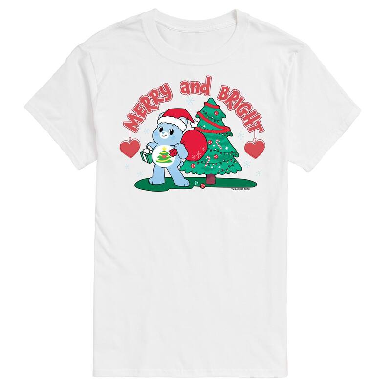 【送料無料】 ライセンス キャラクター メンズ Tシャツ トップス Men's Care Bears Merry & Bright Graphic Tee White
