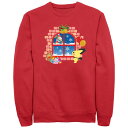 【送料無料】 ライセンス キャラクター メンズ Tシャツ トップス Men's Pokemon Winter Window Scene Fleece Red(4)