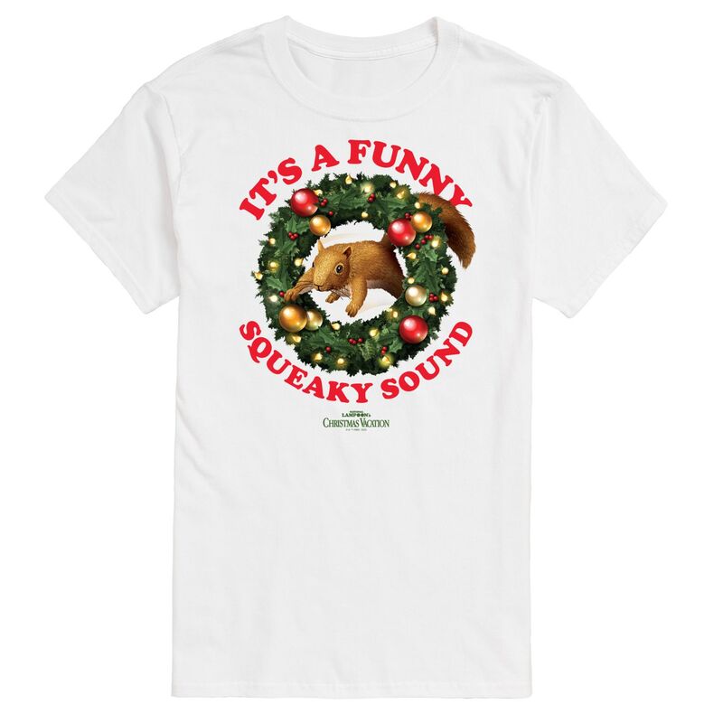 楽天ReVida 楽天市場店【送料無料】 ライセンス キャラクター メンズ Tシャツ トップス Big & Tall National Lampoon's Christmas Vacation Squirrel Funny Graphic Tee White