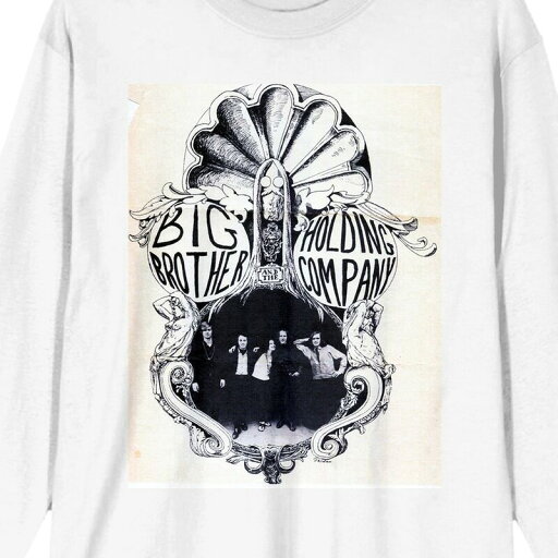 【送料無料】 ライセンス キャラクター メンズ Tシャツ トップス Men's Big Brother & The Holding Co Graphic Tee White 【送料無料】 ライセンス キャラクター メンズ Tシャツ トップス Men's Big Brother & The Holding Co Graphic Tee White
