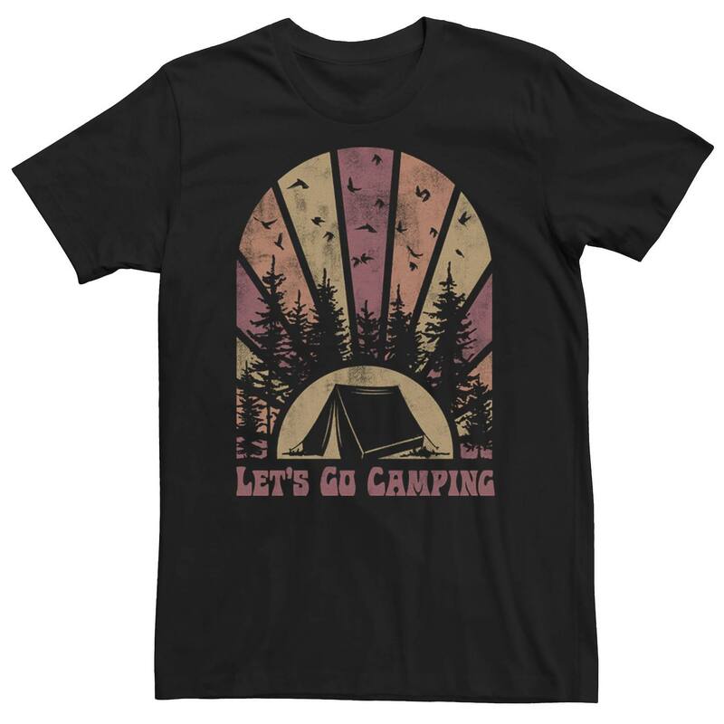 【送料無料】 アンブランデッド メンズ Tシャツ トップス Big & Tall Let's Go Camping Graphic Tee Black