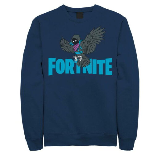 【送料無料】 ライセンス キャラクター メンズ Tシャツ トップス Big & Tall Fortnite Raven Logo Fleece Graphic Pullover Navy 【送料無料】 ライセンス キャラクター メンズ Tシャツ トップス Big & Tall Fortnite Raven Logo Fleece Graphic Pullover Navy