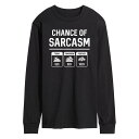 【送料無料】 ライセンス キャラクター メンズ Tシャツ トップス Men's Chance Of Sarcasm Forecast Long Sleeve Tee Black(4)